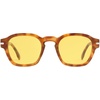 image:imageSOJOS Vintage Retro Square Polarized Sunglasses Men Standard Fit Trendy Womens Sun Glasses SJ2382Yellow Tortoise Frame Yellow Lens