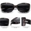 image:imageSOJOS Vintage Square Sunglasses for Women Polarized UV Protection Havana Frame SJ2111Black TortoiseGrey