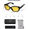 image:imageSOJOS Vintage Square Sunglasses for Women Polarized UV Protection Havana Frame SJ2111BlackNight Vision