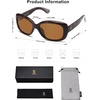 image:imageSOJOS Vintage Square Sunglasses for Women Polarized UV Protection Havana Frame SJ2111C10tortoiseBrown