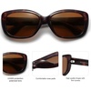 image:imageSOJOS Vintage Square Sunglasses for Women Polarized UV Protection Havana Frame SJ2111C10tortoiseBrown