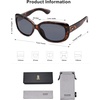 image:imageSOJOS Vintage Square Sunglasses for Women Polarized UV Protection Havana Frame SJ2111C11tortoise Frame With Grey Lens