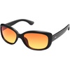 image:imageSOJOS Vintage Square Sunglasses for Women Polarized UV Protection Havana Frame SJ2111C14black FrameOrange Yellow Lens