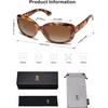 image:imageSOJOS Vintage Square Sunglasses for Women Polarized UV Protection Havana Frame SJ2111TortoiseGradient Brown
