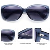 image:imageSOJOS Vintage Square Sunglasses for Women Polarized UV Protection Havana Frame SJ2111Transparent Blue