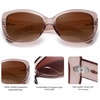image:imageSOJOS Vintage Square Sunglasses for Women Polarized UV Protection Havana Frame SJ2111Transparent BrownGradient Brown