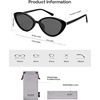 image:imageSOJOS Womens Retro Cat Eye Sunglasses Polarized TR90 UltraLightweight Oval Vintage Shades UV400 ProtectionBlackGrey