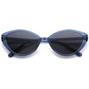 image:imageSOJOS Womens Retro Cat Eye Sunglasses Polarized TR90 UltraLightweight Oval Vintage Shades UV400 ProtectionBlueGrey