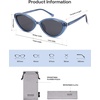 image:imageSOJOS Womens Retro Cat Eye Sunglasses Polarized TR90 UltraLightweight Oval Vintage Shades UV400 ProtectionBlueGrey