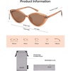 image:imageSOJOS Womens Retro Cat Eye Sunglasses Polarized TR90 UltraLightweight Oval Vintage Shades UV400 ProtectionBrownBrown