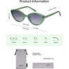 image:imageSOJOS Womens Retro Cat Eye Sunglasses Polarized TR90 UltraLightweight Oval Vintage Shades UV400 ProtectionGreenGrey