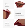 image:imageSOJOS Womens Retro Cat Eye Sunglasses Polarized TR90 UltraLightweight Oval Vintage Shades UV400 ProtectionRedOrange Brown