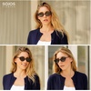 image:imageSOJOS Womens Retro Cat Eye Sunglasses Polarized TR90 UltraLightweight Oval Vintage Shades UV400 ProtectionRedOrange Brown