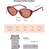 image:imageSOJOS Womens Retro Cat Eye Sunglasses Polarized TR90 UltraLightweight Oval Vintage Shades UV400 ProtectionRedOrange Brown