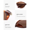 image:imageSOJOS Womens Retro Cat Eye Sunglasses Polarized TR90 UltraLightweight Oval Vintage Shades UV400 ProtectionTortoise BrownBrown