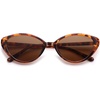 image:imageSOJOS Womens Retro Cat Eye Sunglasses Polarized TR90 UltraLightweight Oval Vintage Shades UV400 ProtectionTortoise BrownBrown