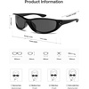 image:imageSOJOS Wrap Around Running Sunglasses for Men Women Retro UV400 Driving Fishing Y2K Sport Sun Glasses SJ2747BlackGrey