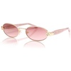 image:imageSOJOS Acetate Oval LimitedEdition Sunglasses Women Vintage Seashell amp Diamond Accents Elegant Sun Glasses LovelaceGoldGradient Red