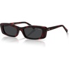 image:imageSOJOS Acetate Rectangle Polarized Sunglasses for Women Narrow Trendy 90s Retro Sunnies SunriseCherry Glaze Cherry TortoiseshellBlack