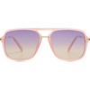 image:imageSOJOS Aviator Sunglasses for Women amp Men Square Designer Polarized Double Bridge Pilot90s Retro Shades SJ2229Pink FrameBlue Grey Grading Lens