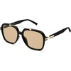 image:imageSOJOS Big Trendy Polarized Aviator Sunglasses for Women Men 80s 90s Retro Square Aviators Sun Glasses SJ2672BlackLight Brown Light Tint Lowpolarization