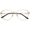 image:imageSOJOS Cat Eye Blue Light Blocking Glasses for Woman Hipster Metal Frame Womens Eyeglasses She Young SJ5027Rose Gold