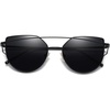 image:imageSOJOS Cat Eye Sunglasses for Women Fashion Designer Style Mirrored Lenses SJ1001Matt BlackGrey
