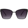 image:imageSOJOS Cateye Sunglasses for Women Fashion Mirrored Lens Metal Frame SJ1086Black