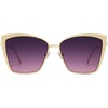 image:imageSOJOS Cateye Sunglasses for Women Fashion Mirrored Lens Metal Frame SJ1086Multicolor