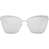 image:imageSOJOS Cateye Sunglasses for Women Fashion Mirrored Lens Metal Frame SJ1086Silver