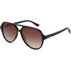image:imageSOJOS Classic Polarized Aviator Sunglasses for Women Men Retro Trendy Aviators Shades SJ2201BlackGradient Reddish Brown