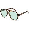 Dark Brown Tortoise/Green Tint