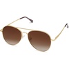 image:imageSOJOS Classic Polarized Sunglasses for Men Women Metal Frame Shades SJ1030 with GoldGradient Brown