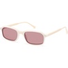 image:imageSOJOS Classic Rectangle Polarized Sunglasses for Women Men Retro Acetate Frame with Polarized Lenses WesleyBeigeRed