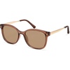 image:imageSOJOS Classic Square Polarized Sunglasses for Women Oversized Trendy Retro UV Protection Shade SJ2640Brown Frame Brown Lens