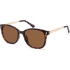 image:imageSOJOS Classic Square Polarized Sunglasses for Women Oversized Trendy Retro UV Protection Shade SJ2640Tortoise Frame Brown Lens
