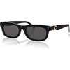 image:imageSOJOS Narrow Rectangle Sunglasses for Women Polarized UV400 Acetate Frame Retro Classic with Coral Accent Lace CoralBlackGrey