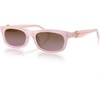 image:imageSOJOS Narrow Rectangle Sunglasses for Women Polarized UV400 Acetate Frame Retro Classic with Coral Accent Lace CoralPinkPink