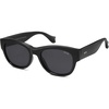 image:imageSOJOS Ocean Collection Classic Polarized Square Sunglasses for Women Men Recycled Plastic Frame EcoFriendly UV400 BloomBlackGrey