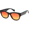 image:imageSOJOS Ocean Collection Classic Polarized Square Sunglasses for Women Men Recycled Plastic Frame EcoFriendly UV400 BloomBlackOrange