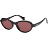 image:imageSOJOS Ocean Collection Polarized Retro Oval Sunglasses Womens Recycled Plastic Frame EcoFriendly UV400 EchoBlackBurgundy