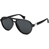 image:imageSOJOS Ocean Collection Polarized Retro Oversized Aviator Sunglasses Women Men Recycled Plastic EcoFriendly ConstellationBlackGrey