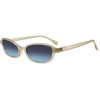 image:imageSOJOS Ocean Collection Rectangle Polarized Sunglasses Women Men Retro Lightweight Narrow Trendy Cat Eye Sunnies ApexBeigeBlue