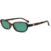 image:imageSOJOS Ocean Collection Rectangle Polarized Sunglasses Women Men Retro Lightweight Narrow Trendy Cat Eye Sunnies ApexBrown TortoiseGreen