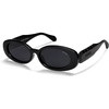 image:imageSOJOS Ocean Collection Retro Oval Polarized Sunglasses for Women Men Vintage Recycled Plastic Frame EcoFriendly SunlightBlackGrey