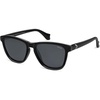 image:imageSOJOS Ocean Collection Retro Polarized Large Rectangular Sunglasses Women Men Recycled Plastic Ecofriendly Shades BaleenBlackGrey