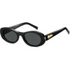 image:imageSOJOS Oval Polarized Sunglasses for Women Men Acetate Frame UV Protective Shades PetraBlackGrey