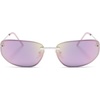 image:imageSOJOS Oval Wrap Around Sunglasses for Women Rave Glasses Y2K Funky Cool Retro Metal Style SJ1268SilverSilver Pink