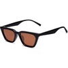 image:imageSOJOS Polarized Narrow Square Cateye Sunglasses for Women Retro Trendy Driving Glasses SJ2169BlackBrown