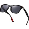 image:imageSOJOS Polarized Sports TR90 Sunglasses for Running Cycling Fishing Golf Driving SJ2101C1 Black FrameGrey Lens